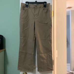 Lee Relaxed Fit Straight Leg Khaki Jeans Size 14P